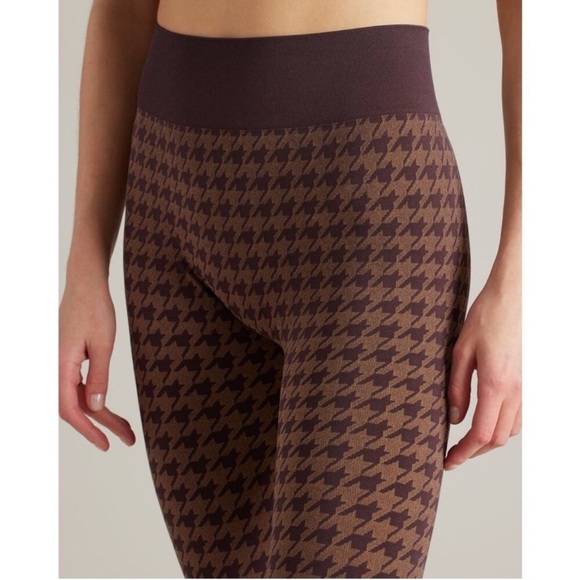 Rhone Houndstooth Seamless Leggings Brown Berry L NWT - Picture 4 of 7